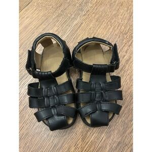 Toddler‎ Leather Sandals – Size 8 – Black